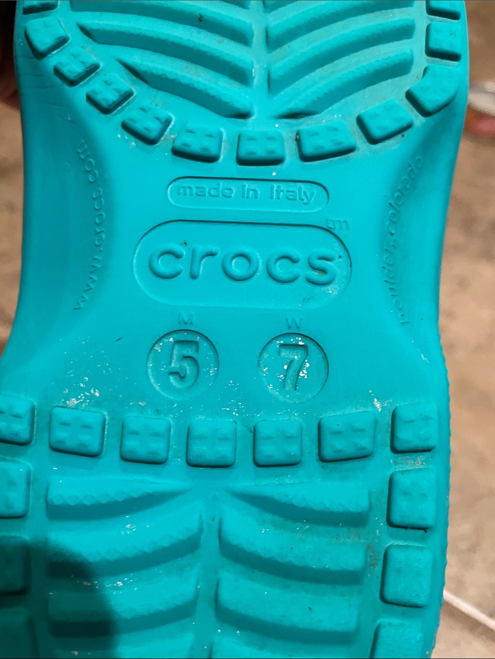 Crocs Teal Green Classic Clog Slip-on Shoe Unisex Mens 5 Womens 7 Beach Comfort - Picture 2 of 11